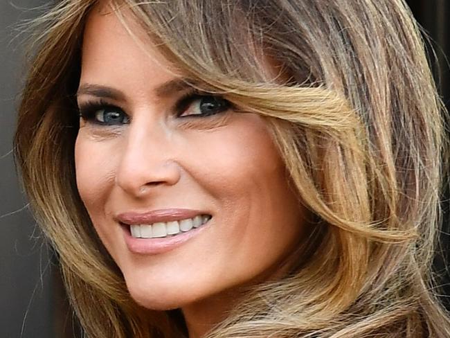 First Lady of the US Melania Trump arrives to visit to the Magritte Museum, on May 25, 2017, in Brussels, on the sidelines of the NATO (North Atlantic Treaty Organization) summit.  / AFP PHOTO / BELGA / ERIC LALMAND / Belgium OUT