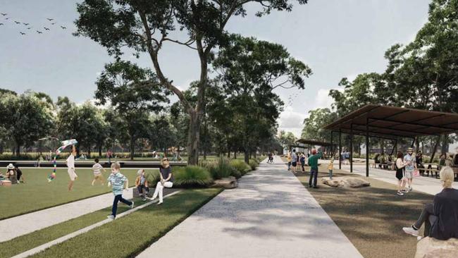 Concept design drawings of the revamped Whittlesea public gardens in Lalor.