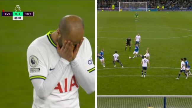 Spurs cop red card, and absolute screamer in 2 minutes against Everton