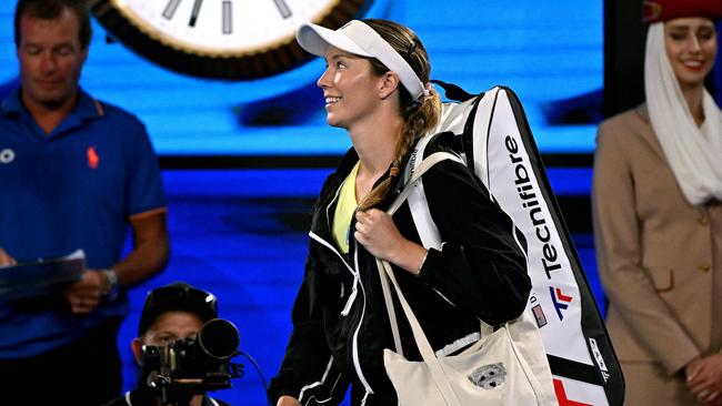 Boos rain down as Collins entered Rod Laver Arena. (Photo by WILLIAM WEST / AFP)