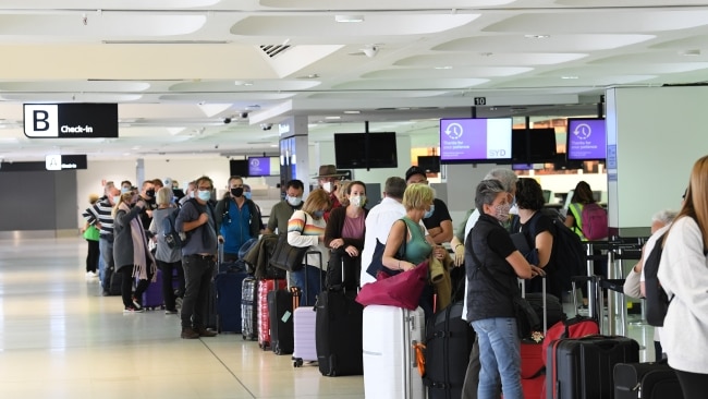 Passengers should arrive as close as possible to two hours prior to departure for domestic flights, unless advised otherwise. Picture: Getty Images