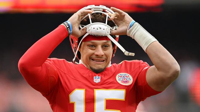 CLEVELAND, OHIO - DECEMBER 15: Patrick Mahomes #15 of the Kansas City Chiefs looks on during the first quarter against the Cleveland Browns at Huntington Bank Field on December 15, 2024 in Cleveland, Ohio.   Nick Cammett/Getty Images/AFP (Photo by Nick Cammett / GETTY IMAGES NORTH AMERICA / Getty Images via AFP)