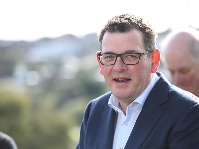 Premier Daniel Andrews’ government was sledged in the allegedly defamatory tweet. Picture: Alan Barber