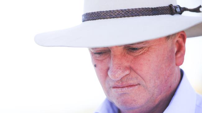 Barnaby Joyce in Tamworth during the campaign in his electorate, New England. Picture: Dylan Robinson