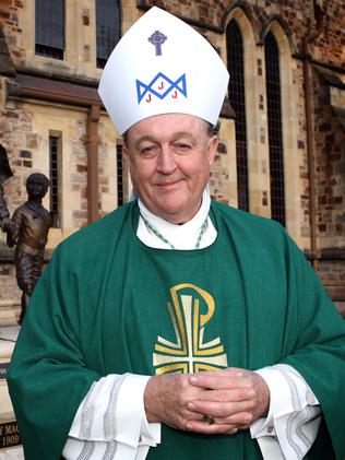 Catholic Archbishop of Adelaide Philip Wilson at St Francis Xavier Cathedral following service commemorating the 100th anniversary of the death of Mary MacKillop.