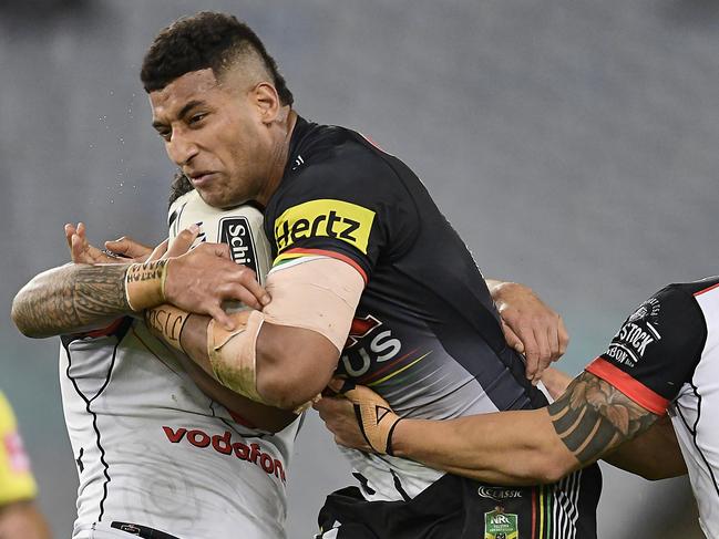 Big Viliame Kikau of the Panthers was a tackle breaking beast in 2018. Picture: Getty Images)