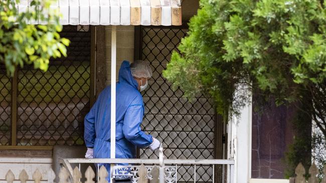 Police attend an incident at a house on Ruthven St, Friday, December 24, 2021. Picture: Kevin Farmer