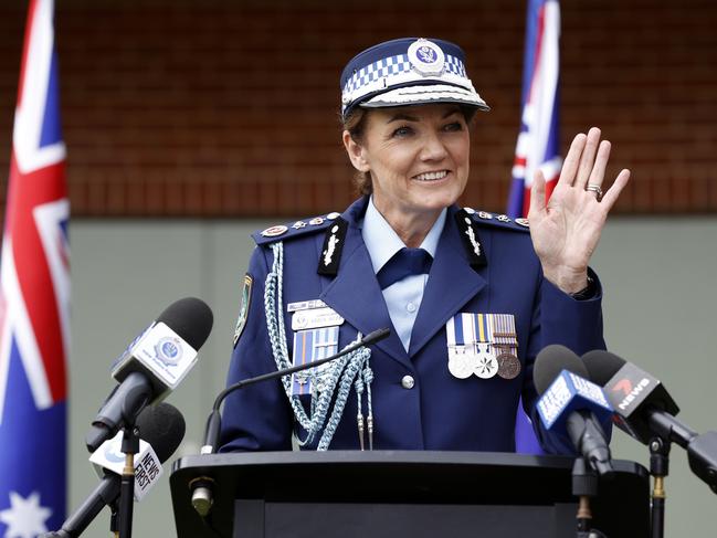 Police Commissioner Karen Webb is isolating after testing positive to Covid. Picture: Jonathan Ng