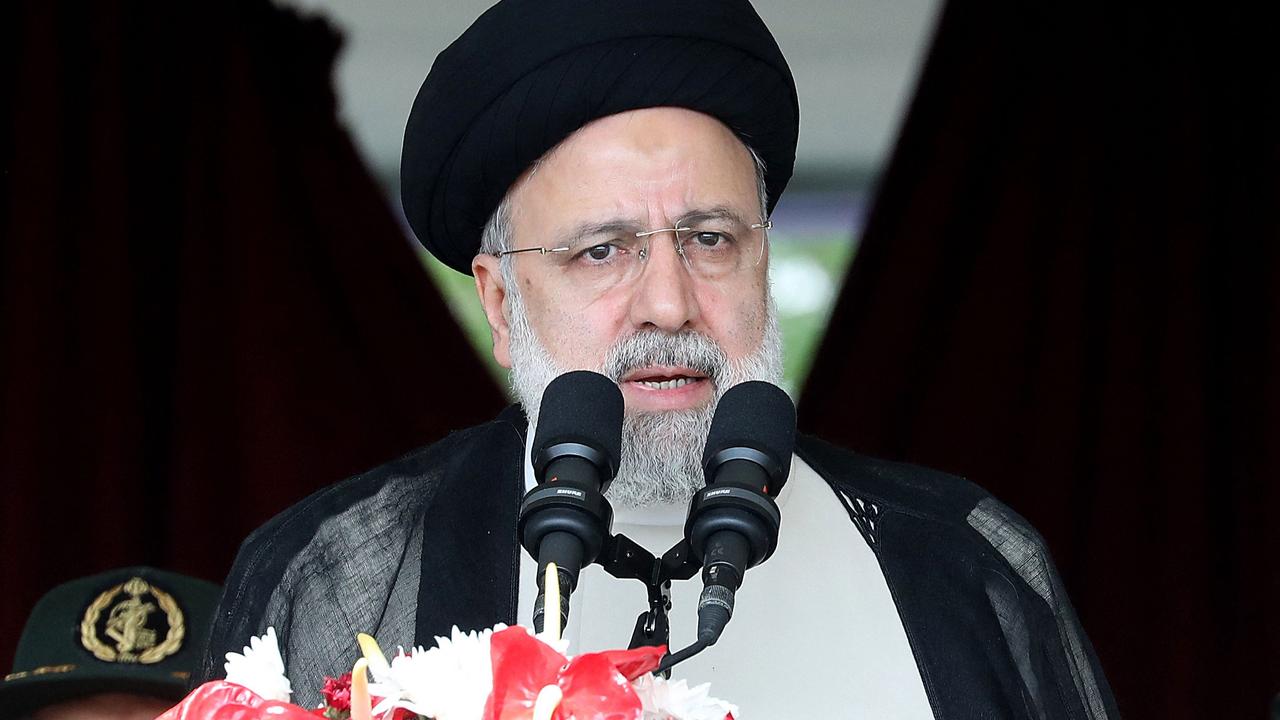 Iran's President Ebrahim Raisi attends a military parade in Tehran. Picture: AFP.