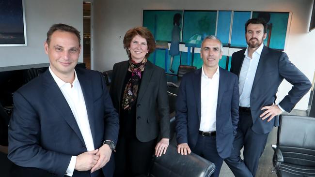 HomeCo board members, from left: Zac Fried, Jane McAloon, David Di Pilla and Brendon Gale. Picture: David Geraghty.