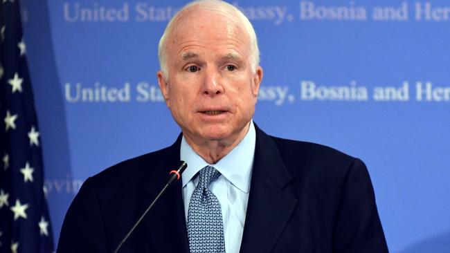 US Senator John McCain will discontinue medical treatment for brain cancer. Picture: AFP