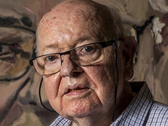 Father Bob Maguire - photographed at his charity offices in Albert Park. Picture: Jake Nowakowski