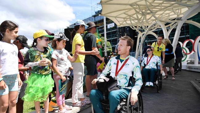 Australian Olympic and Paralympic teams arrive on the Sunshine Coast. Picture: Patrick Woods.