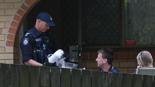 Rapid Action Force Police team during a raid at a unit in Nerang, Gold Coast.