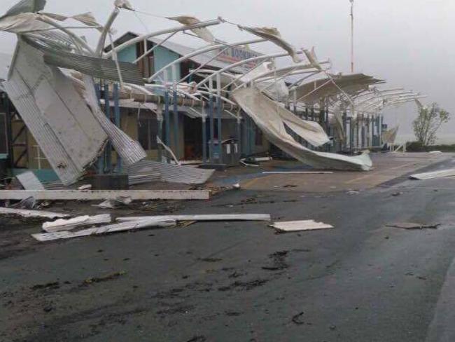 28/03/2017 Damage from Cyclone Debbie at Shute Harbour close to Airlie Beach. Source: Jess Millward/Twitter