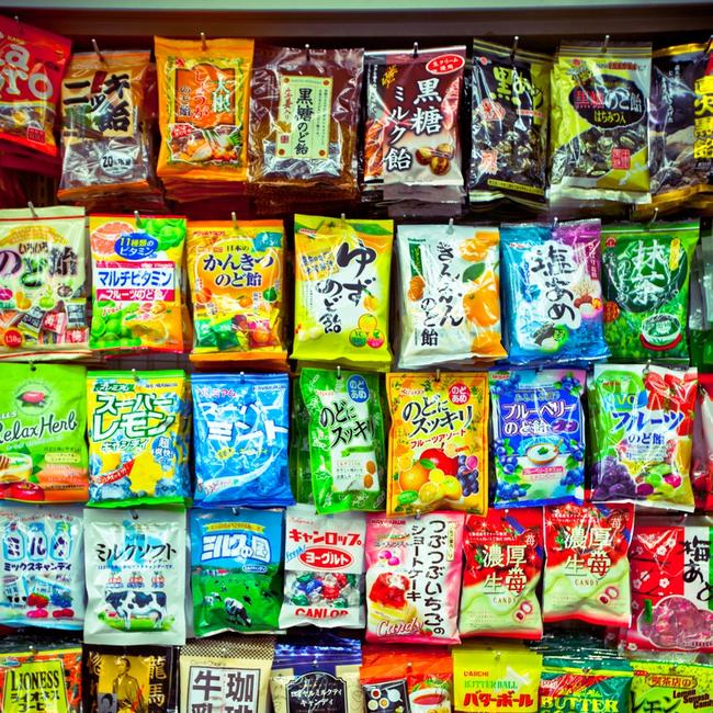 Japanese lollies for sale in Tokyo.