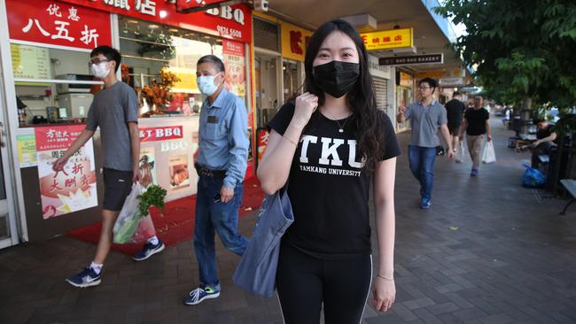 Taiwanese student Isla Chen in Sydney on Friday. Picture: Britta Campion