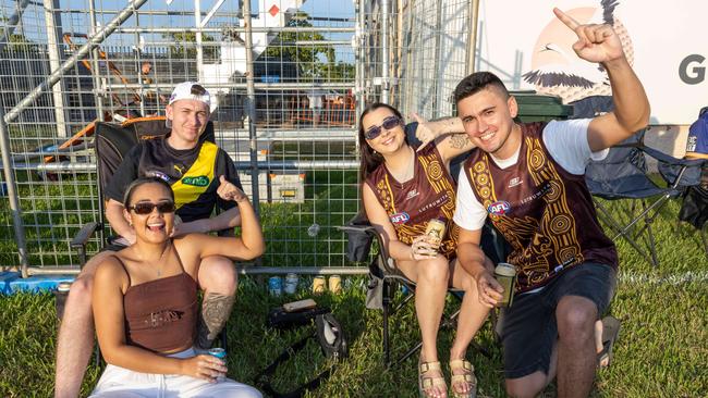 Fans at the Gold Coast Suns v Hawthorn AFL match at TIO Stadium. Picture: Pema Tamang Pakhrin