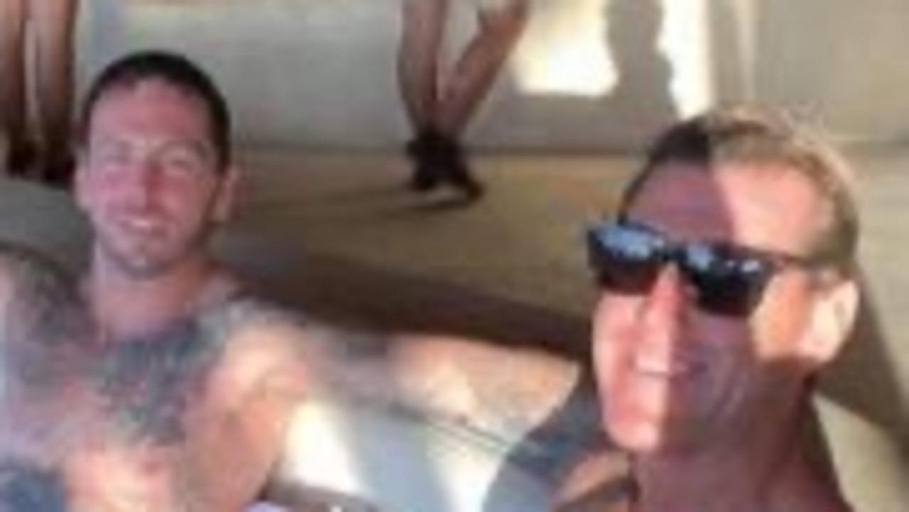 An Instagram post appeared to show Zachary Rolfe with disgraced SAS soldier Ben Roberts-Smith at a Bali beach club.