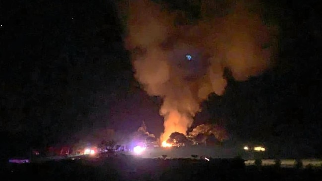 The fire at Fig Tree Restaurant at Ewingsdale in November 2019.