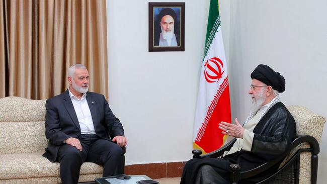 Ismail Haniyeh meets Iran's Supreme Leader Ayatollah Ali Khamenei on July 39. Picture: Khamenei.ir / AFP