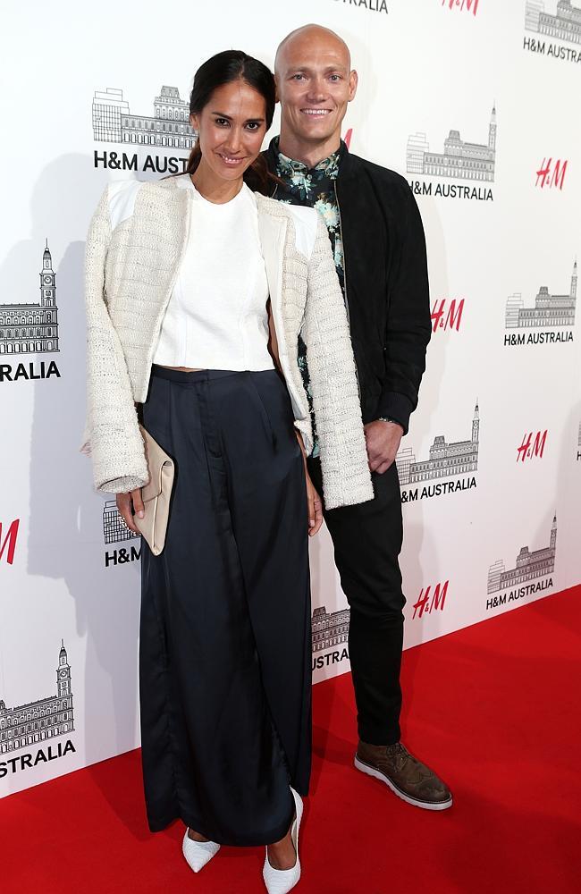 H&M opening night. Lindy and Michael Klim. Picture: Julie Kiriacoudis