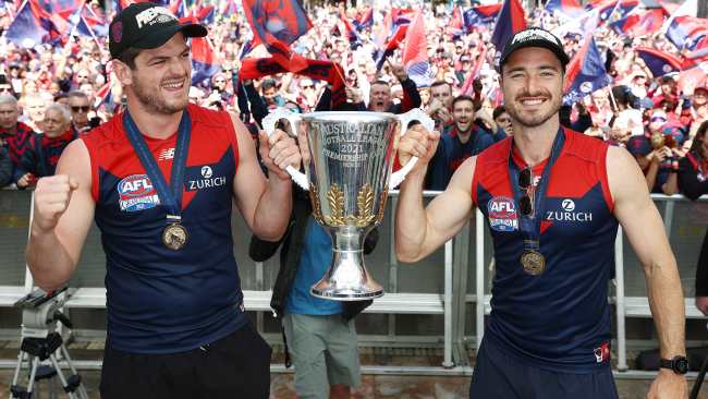 Angus Brayshaw and Alex Neal-Bullen with the cup. Picture: Michael Klein