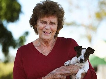 Colleen Austin with her dog Beau.