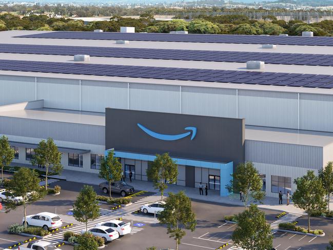 Artist impressions of the new Amazon fulfilment centre in Horsley Park. Picture: Supplied.