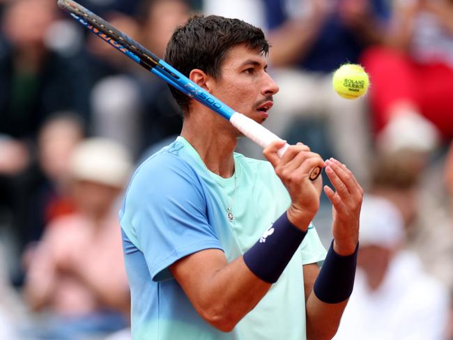 Alexei Popyrin is through to the second week at Roland Garros. Picture: Adam Pretty/Getty Images