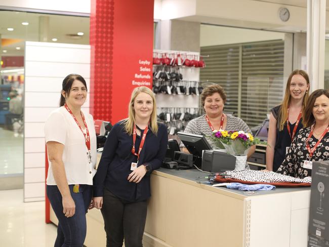 Target Country Murwillumbah staff Maree Higgins, Lucy Booth, Kim Fuller, Alyssa Stavar and manager Tracy Marsden. The store will be open for business for the final time on Saturday, January 30. Picture: Liana Boss