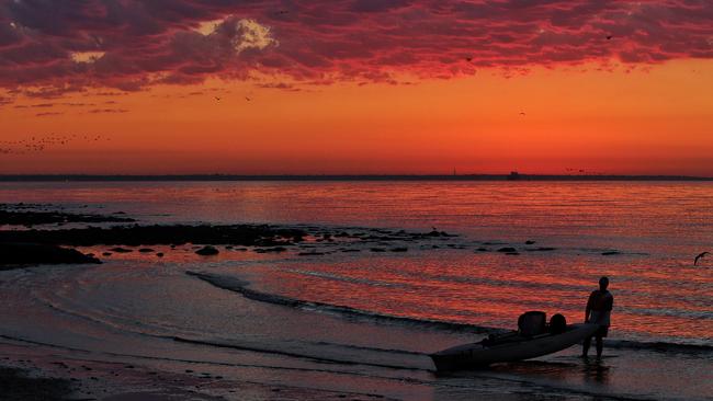 Sunrise at Altona Beach. Picture: Hamish Blair