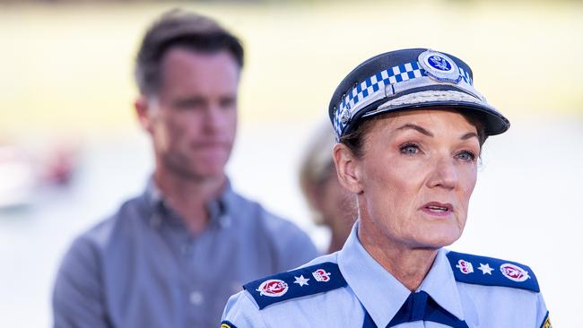 SYDNEY, AUSTRALIA. NewsWire Photos.December 20, 2024.NSW Police Commissioner Karen Webb  discusses the upcoming holiday period. Picture: NewsWire / Jeremy Piper