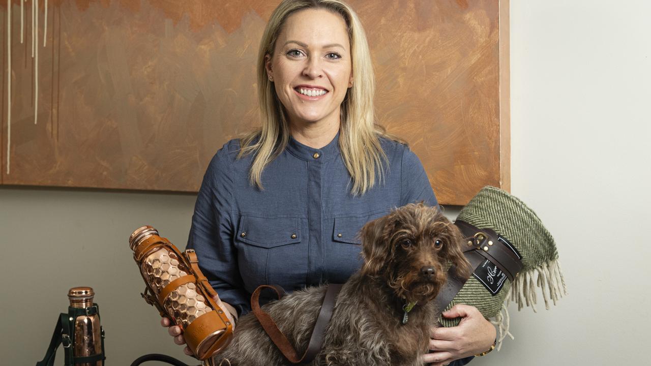 Petria Cumner of Stirling &amp; Truffles with her dog Truffles, Thursday, May 2, 2024. Picture: Kevin Farmer