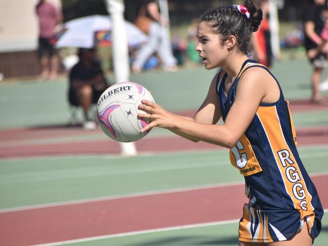 Action from Rockhampton Netball's annual Sullivan's Carnival at Jardine Park, Rockhampton, on May 24, 2025.