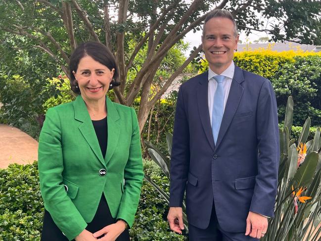 Gladys Berejiklian has endorsed Tim James as the Liberal party's candidate for Willoughby. Picture: Supplied