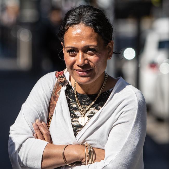 Rasa Brenda Hopoate, arriving at Manly Court. Picture: Julian Andrews)