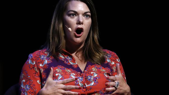 Greens senator Sarah Hanson-Young called him a student who physically assaulted far-Right Senator Fraser Anning a “hero”. Picture: Ryan Pierse/Getty Images