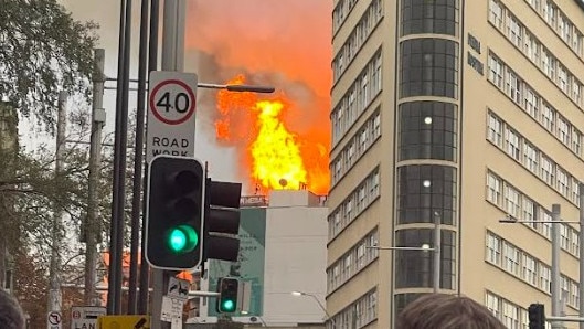 It had been feared the fire would spread to other buildings. Picture: NCA NewsWire