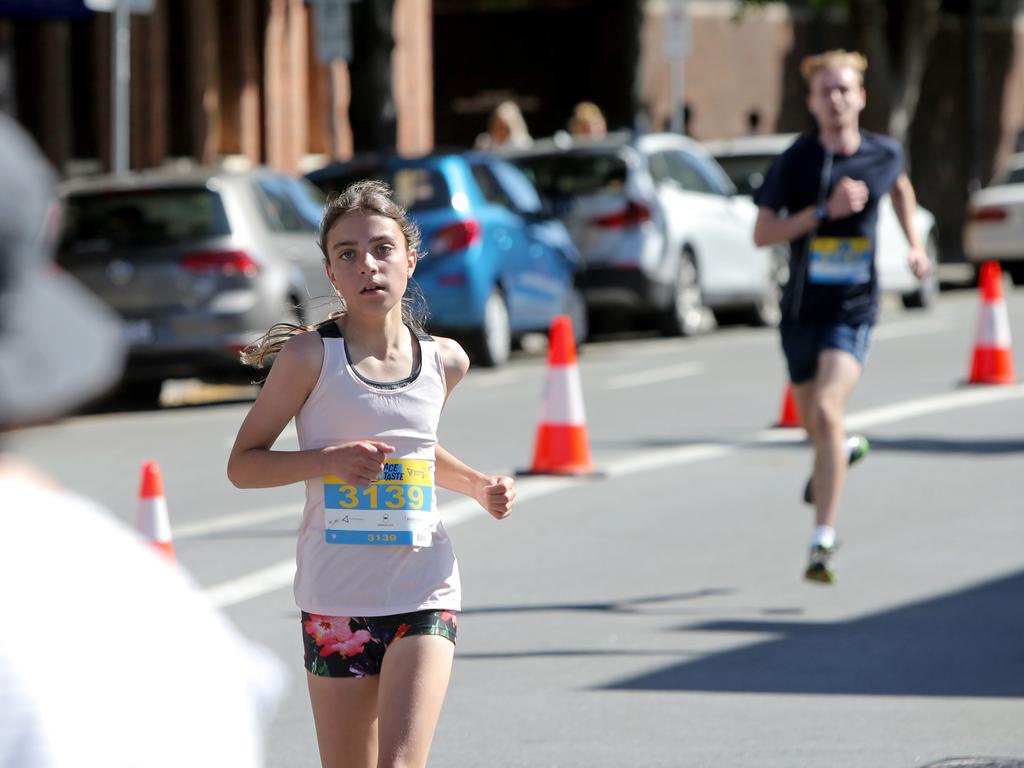 Competitors cross the finish line in the Race to the Taste. Picture: PATRICK GEE