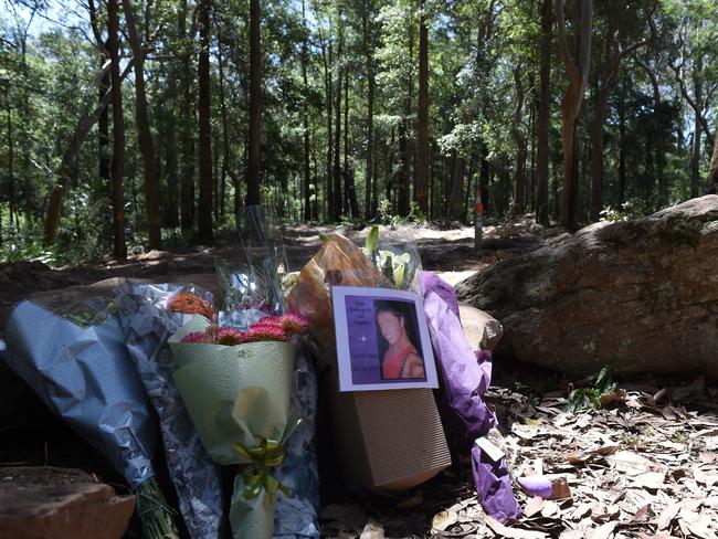 Flowers and tributes left at the site. AAP Image/Dean Lewins
