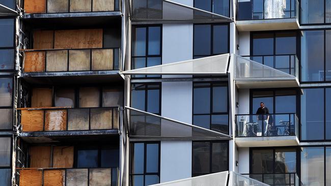 The Lacrosse Tower in Docklands, where a fire started by a cigarette butt accelerated due to the use of flammable cladding.