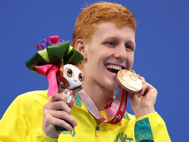 Pearse with his bronze spoils. Picture: Getty Images