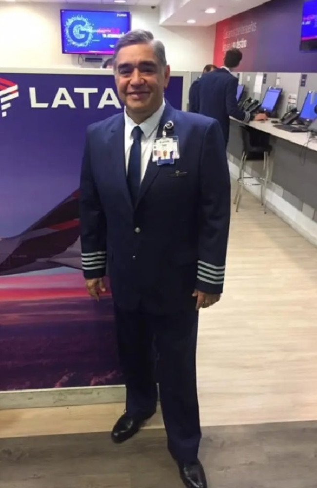 LATAM pilot Ivan Andaur collapsed and died during the flight to Chile. Picture: Facebook