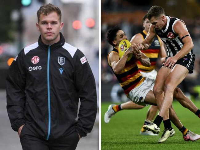 Dan Houston arriving at the Tribunal and the Rankine hit. Photos: News Corp/Getty Images