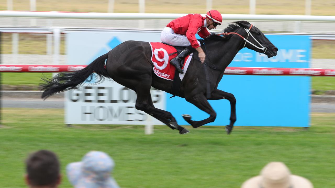 Race two winning horse Maisy ridden by Jye McNeil. Picture: Mark Wilson.