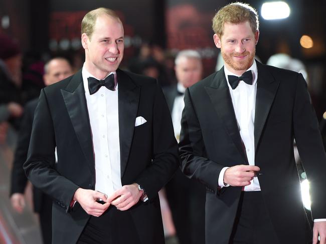 It’s all smiles again for Prince William and Prince Harry. Picture: AFP