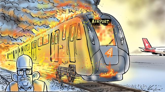 Herald Sun cartoonist Mark Knight’s take on the stalled project.