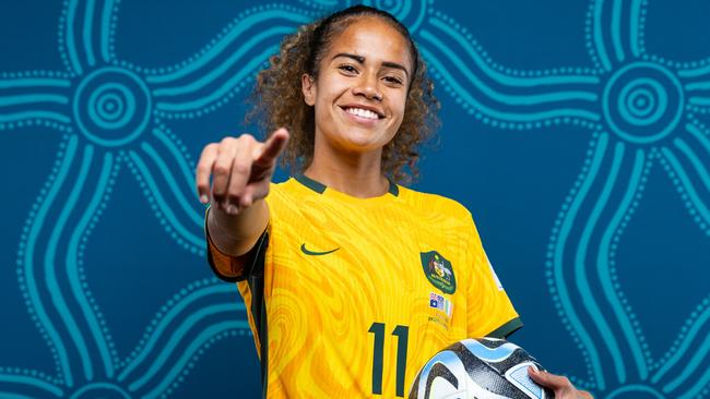 The youngest Matilda to play in the World Cup Mary Fowler. Picture: Getty Images