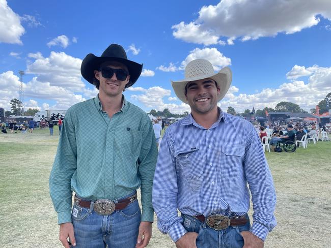 Charlie Bailey and Jack Rowlandson at the 2024 Meatstock Festival at Bendigo Showgrounds. Photo: Himangi Singh